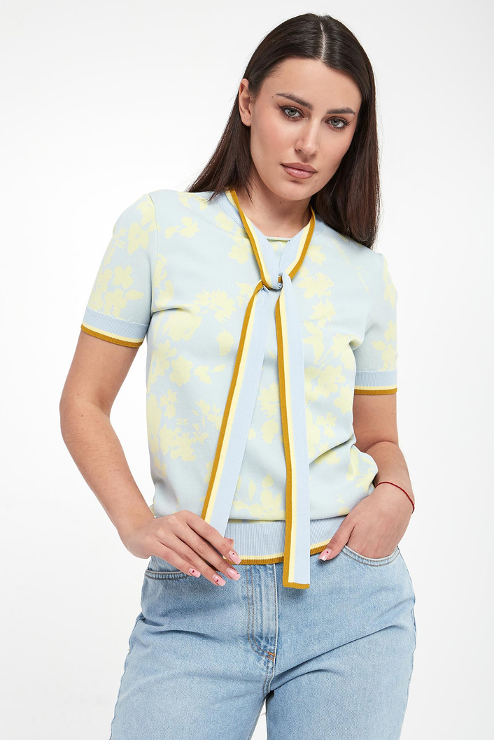 Sweter damski z wiązaniem ELISABETTA FRANCHI