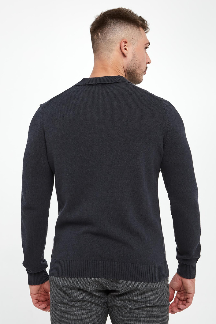 Sweter męski z kołnierzem polo Xavi JOOP! JEANS