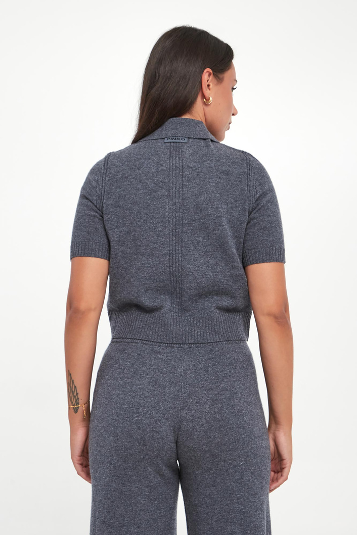 Sweter polo damski wełniany Gorgona PINKO