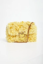 Torebka futrzana Love Baby Puff Neon PINKO