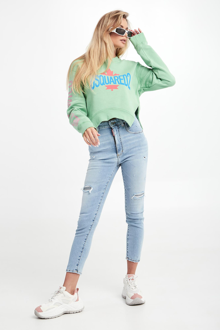 Jeansy damskie High Waist Cropped Twiggy DSQUARED2