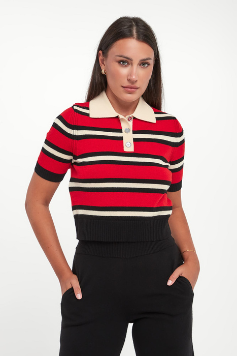 Sweter polo damski wełniany Gorgona PINKO