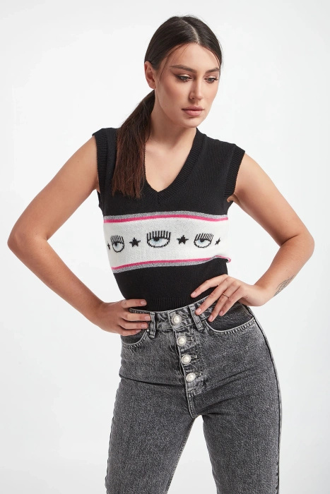 Top damski dzianinowy CHIARA FERRAGNI