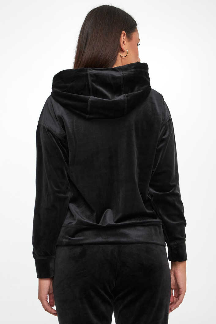 Bluza damska welurowa rozpinana DKNY