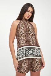 Top damski halter w panterkę LIU JO