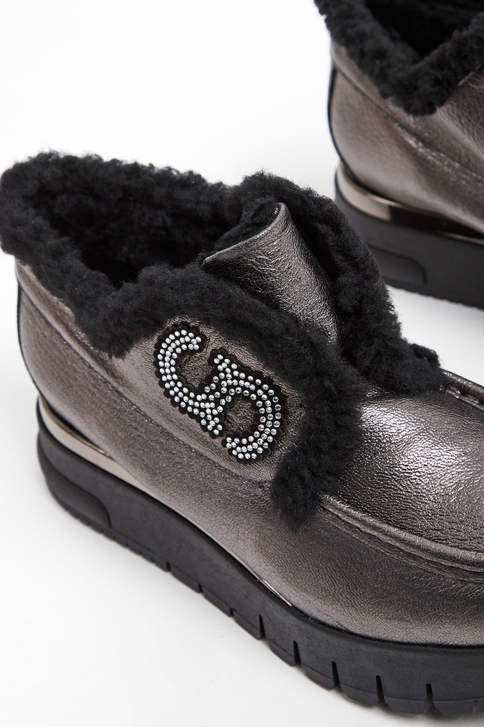 Sneakersy skórzane CESARE CASADEI