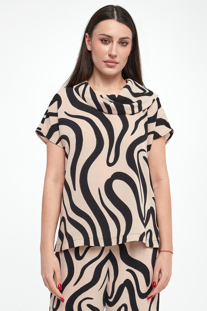 Bluzka damska we wzór JOSEPH RIBKOFF