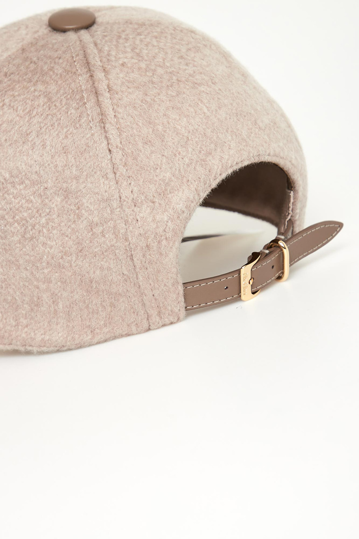 Czapka z daszkiem damska kaszmirowa Ordine MAX MARA ACCESSORI