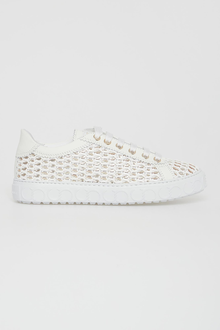 Sneakersy damskie skórzane CESARE CASADEI
