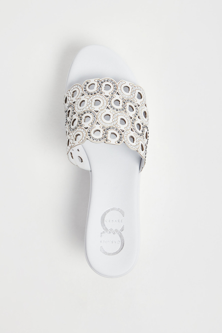 Klapki skórzane CESARE CASADEI
