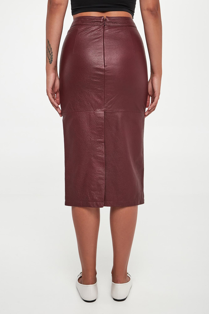 Spódnica skórzana midi ARMANI EXCHANGE