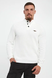 Sweter męski z logo AERONAUTICA MILITARE