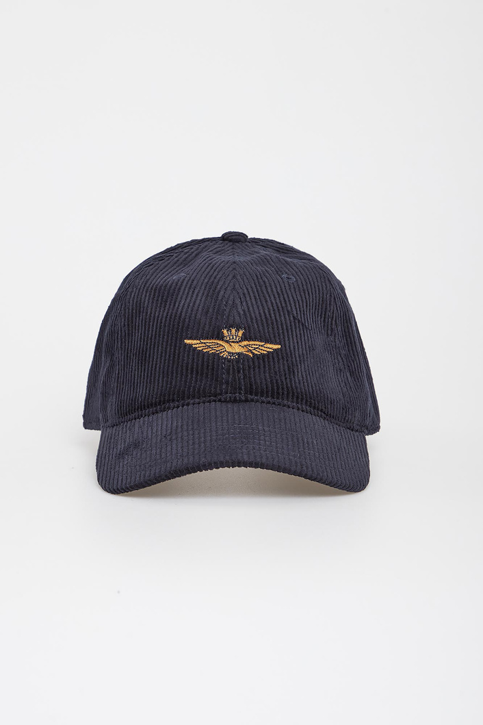 Czapka męska sztruksowa z daszkiem AERONAUTICA MILITARE