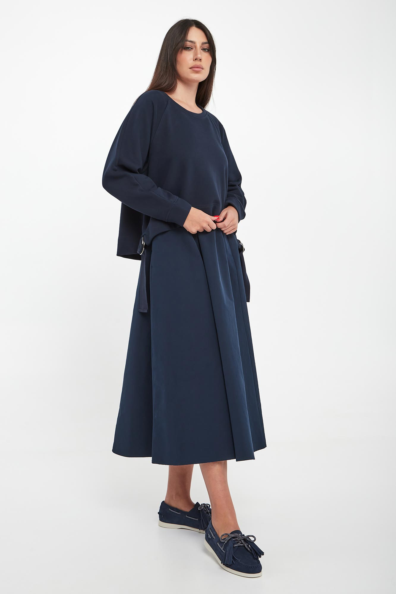 Sukienka midi 2w1 Destino WEEKEND MAX MARA Granatowy Regular