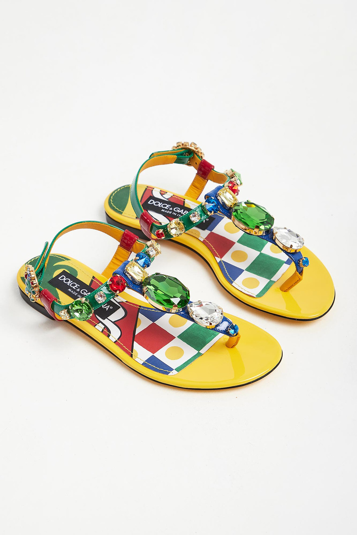 Sandały damskie skórzana DOLCE & GABBANA