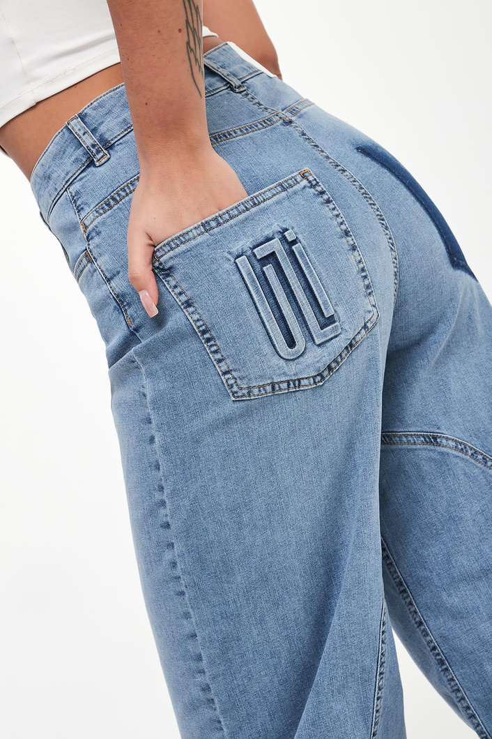 Jeansy damskie z logo SPORTALM