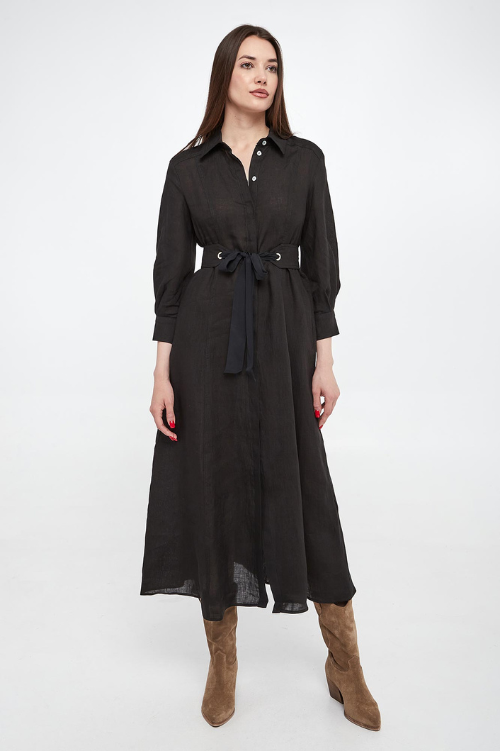 Sukienka lniana Estasi MARELLA MONOCHROME