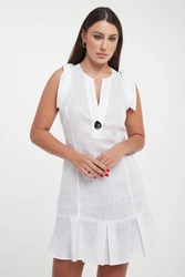 Sukienka lniana ARMANI EXCHANGE