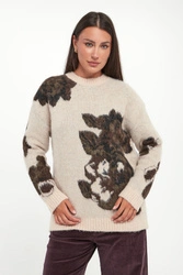 Sweter damski z włosiem Rugitto PINKO