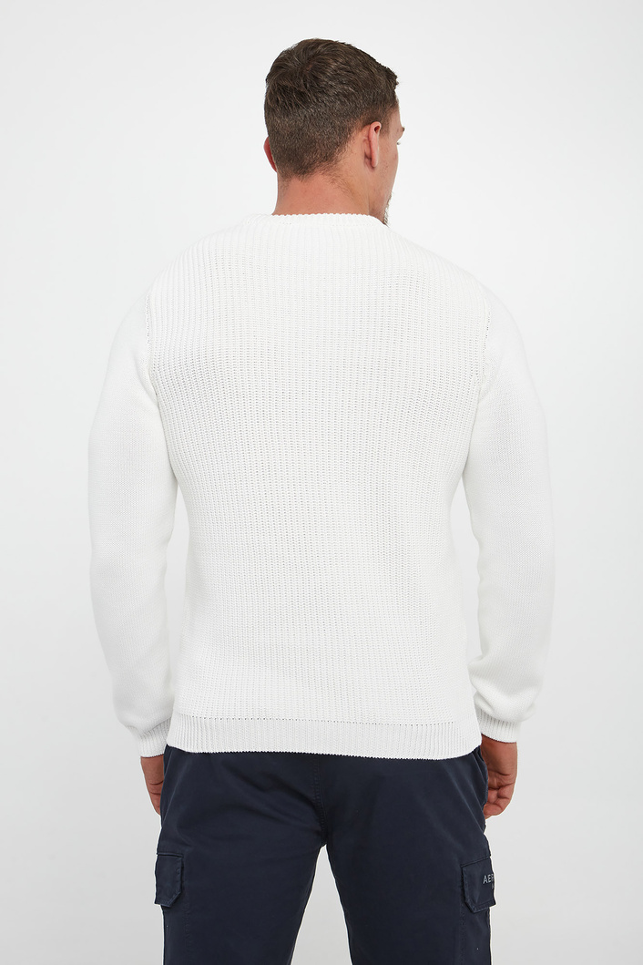 Sweter męski z logo AERONAUTICA MILITARE