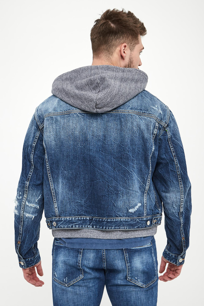 Kurtka męska jeansowa z kapturem DSQUARED2