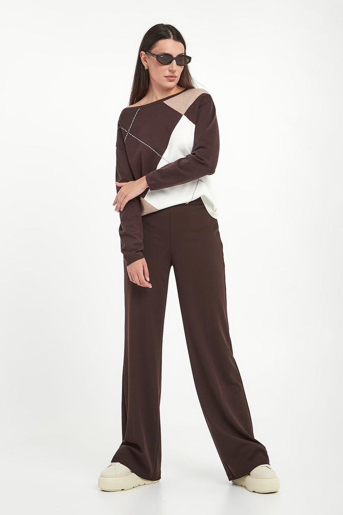 Sweter damski w romby JOSEPH RIBKOFF