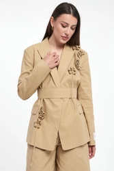 Marynarka damska z lnem TWINSET ACTITUDE