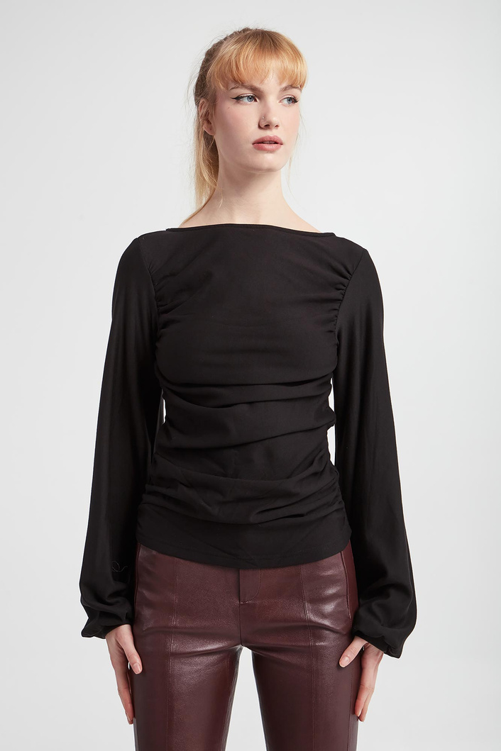 Bluzka damska drapowana GESTUZ