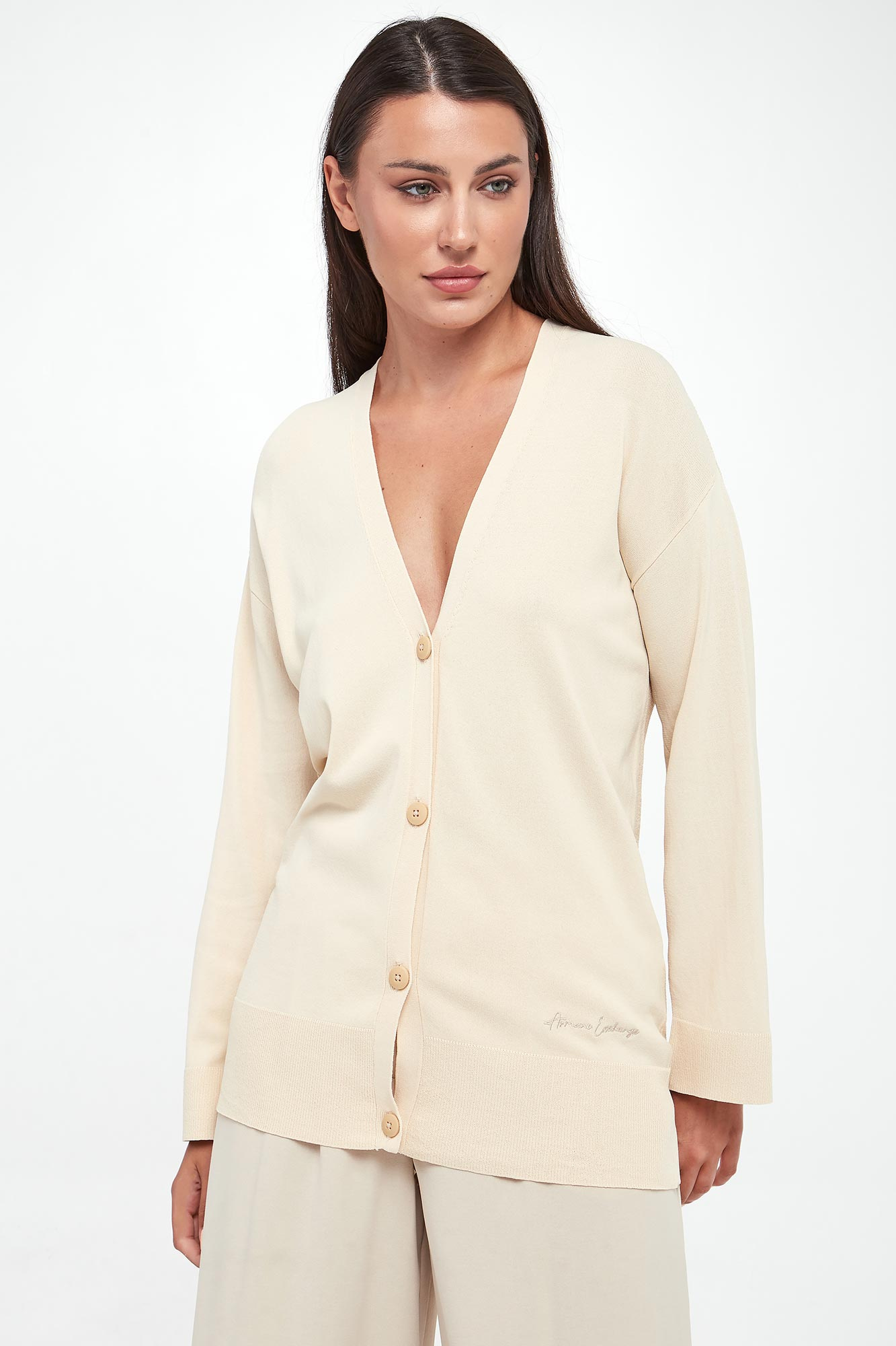 Kardigan damski ARMANI EXCHANGE Pomarańczowy Relaxed