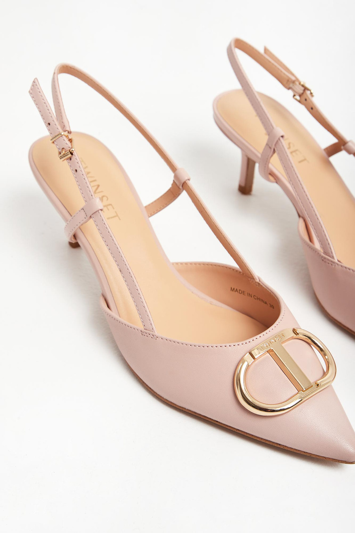 Szpilki skórzane TWINSET