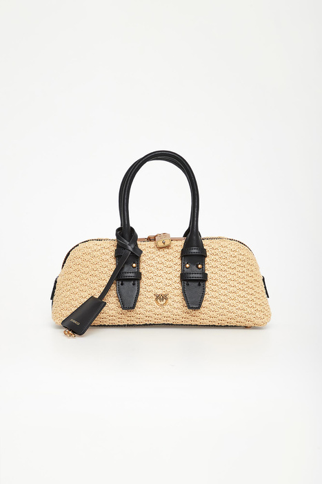 Torebka rattanowa Bowling Baguette PINKO