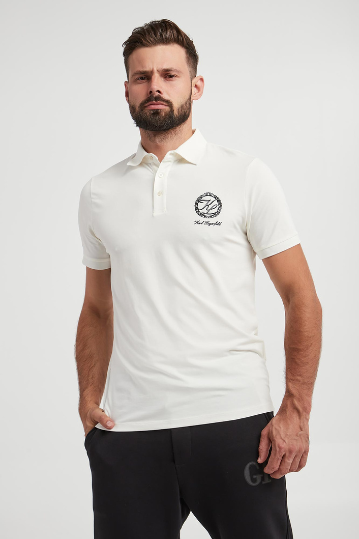 Polo męskie z logo KARL LAGERFELD