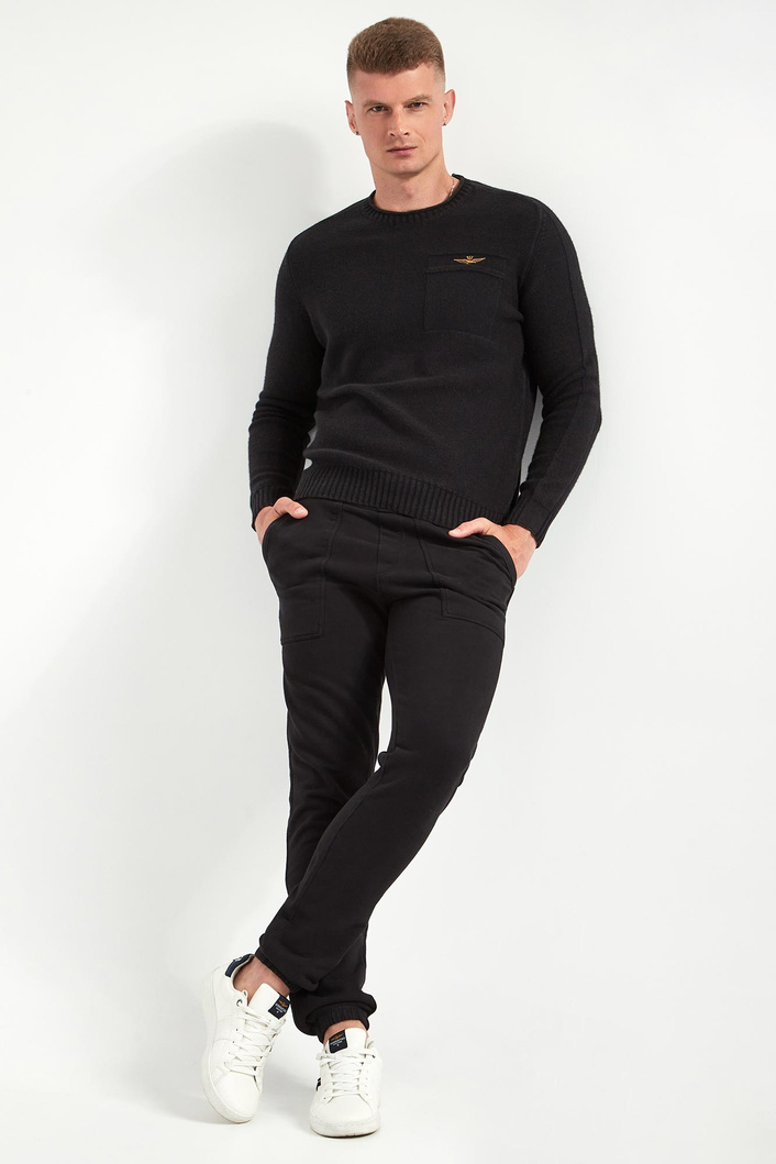 Sweter męski z wełną AERONAUTICA MILITARE