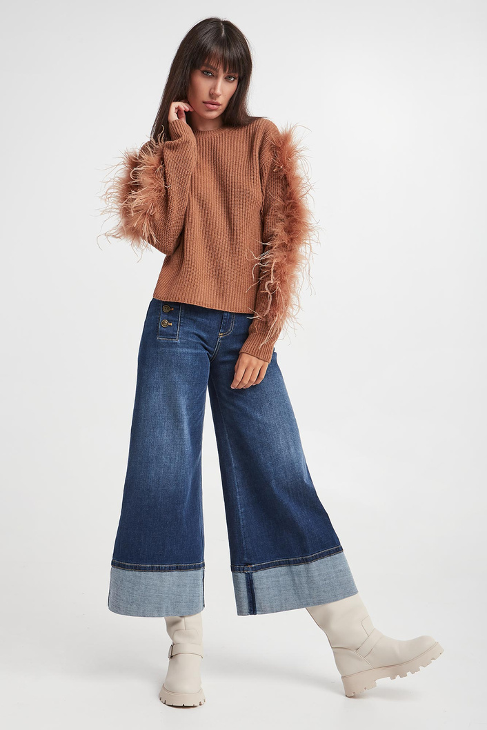 Sweter damski z piórami TWINSET