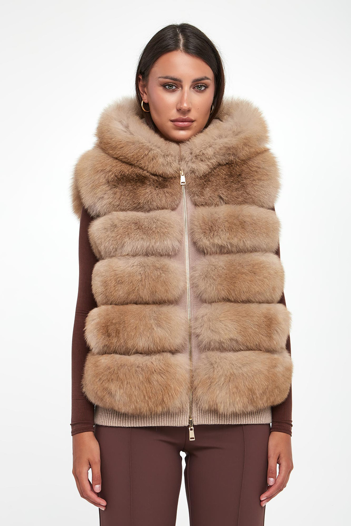 Kamizelka damska futrzana z lisa dwustronna SUPREMA