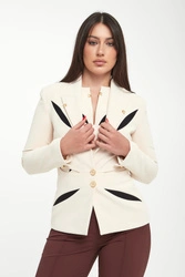 Żakiet z krepy z wycięciami ELISABETTA FRANCHI