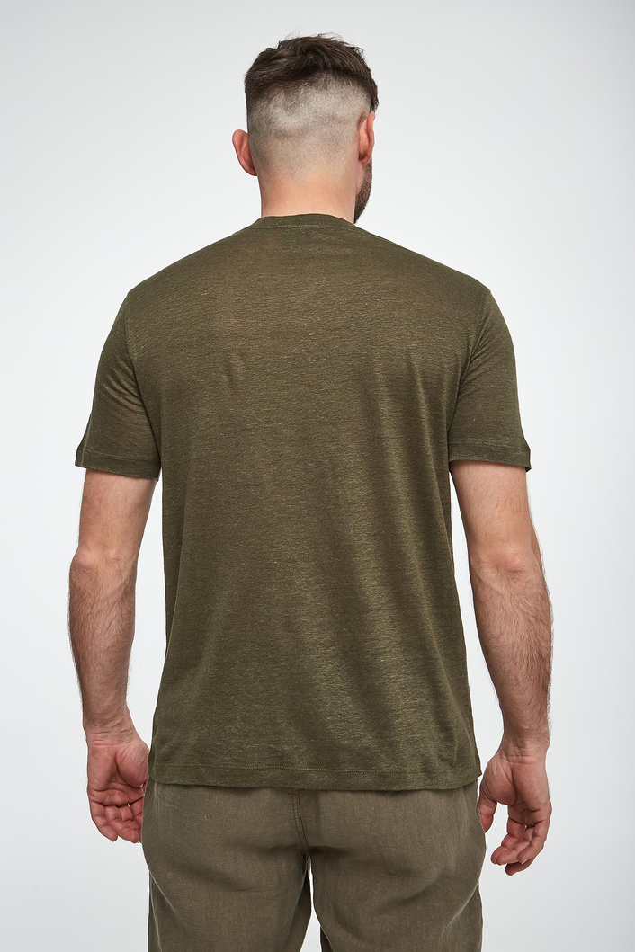 T-shirt męski lniany AERONAUTICA MILITARE