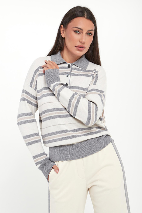 Sweter damski wełniany polo PESERICO