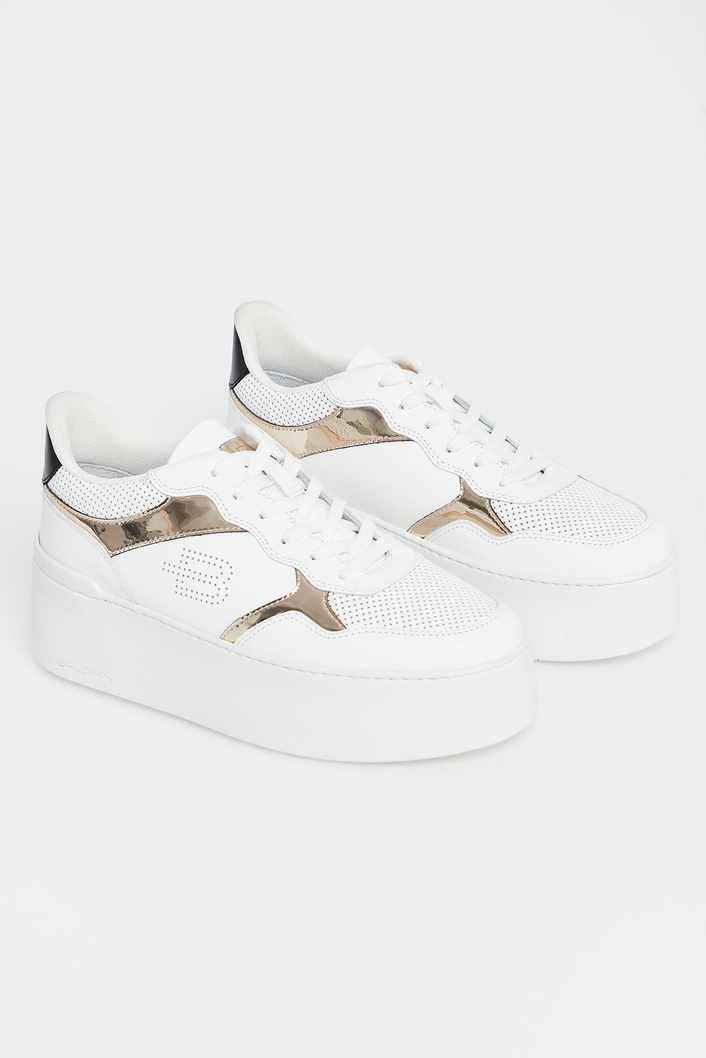 Sneakersy damskie skórzane na platformie BALDININI