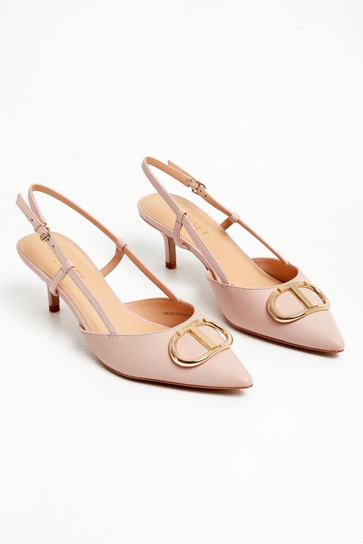 Szpilki skórzane TWINSET