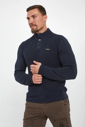 Sweter męski z logo AERONAUTICA MILITARE