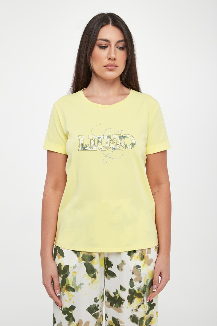 T-shirt damski z logo LIU JO