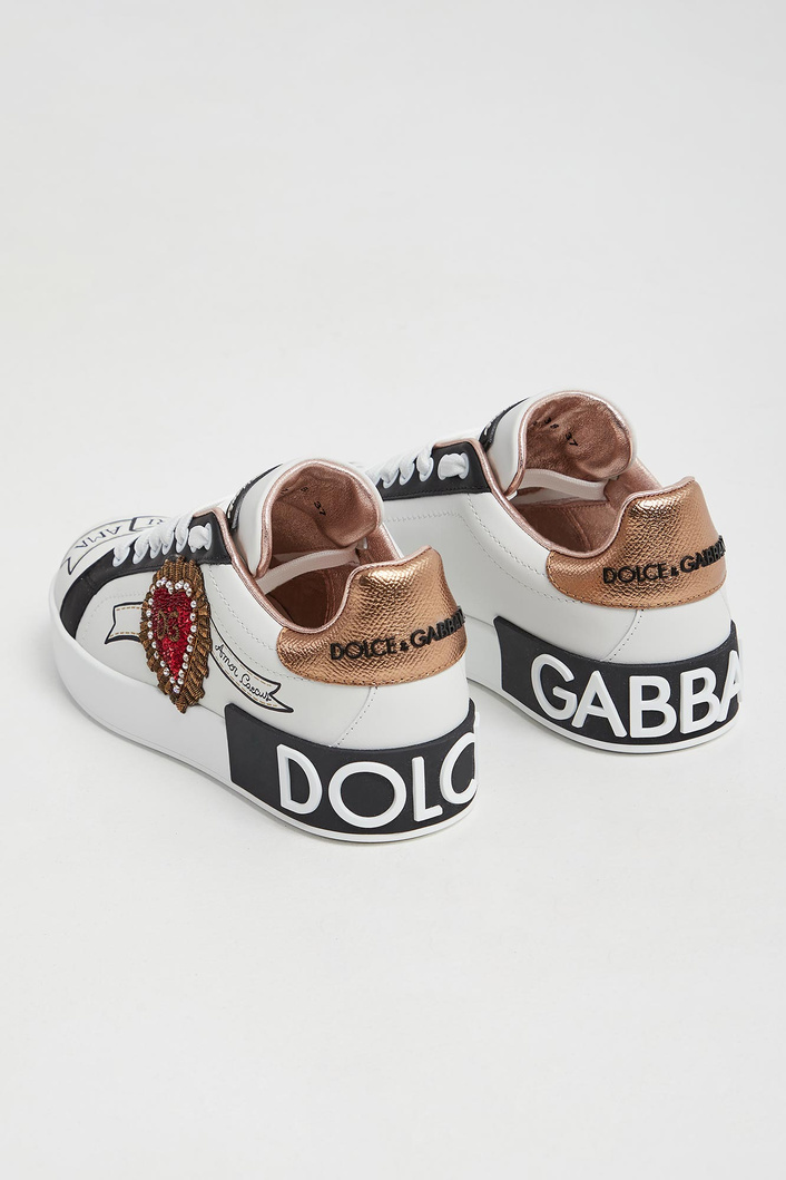 Sneakersy damskie skórzane DOLCE & GABBANA