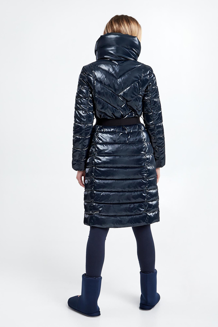 Płaszcz damski pikowany EA7 EMPORIO ARMANI