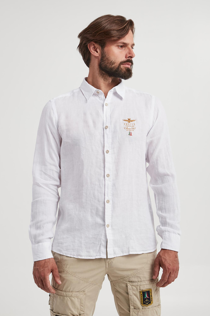 Koszula męska lniana AERONAUTICA MILITARE