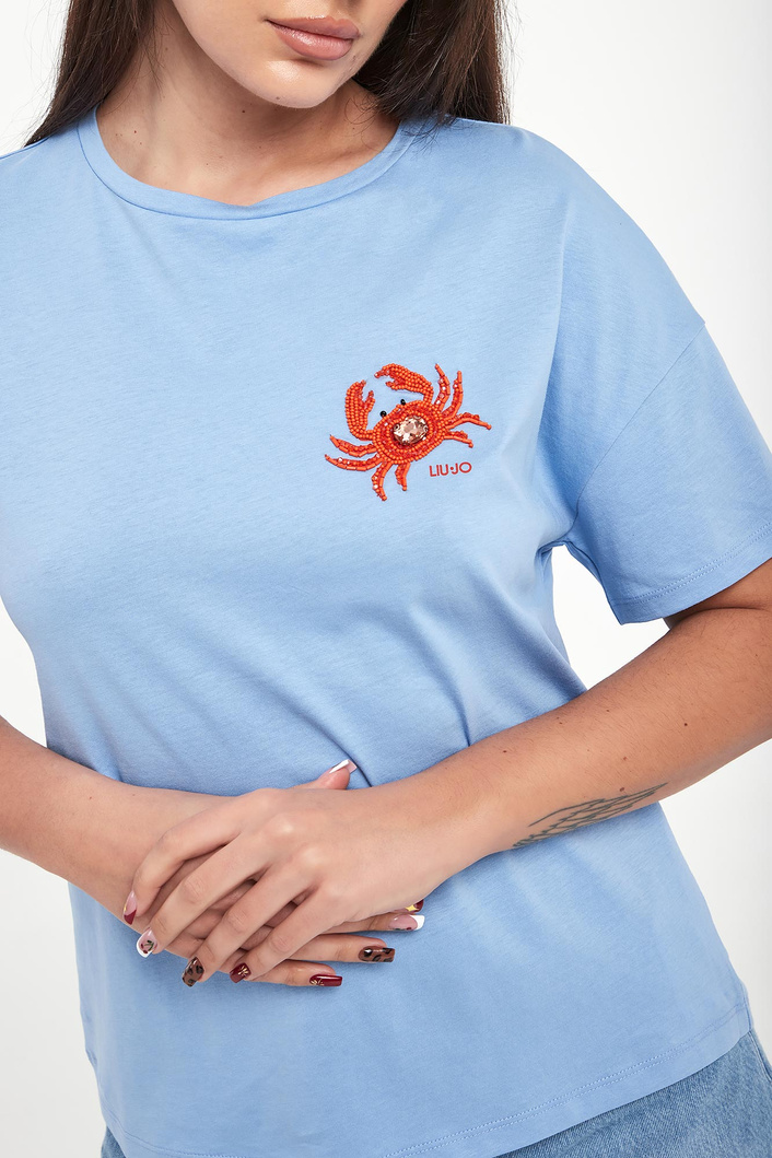 T-shirt damski z logo LIU JO