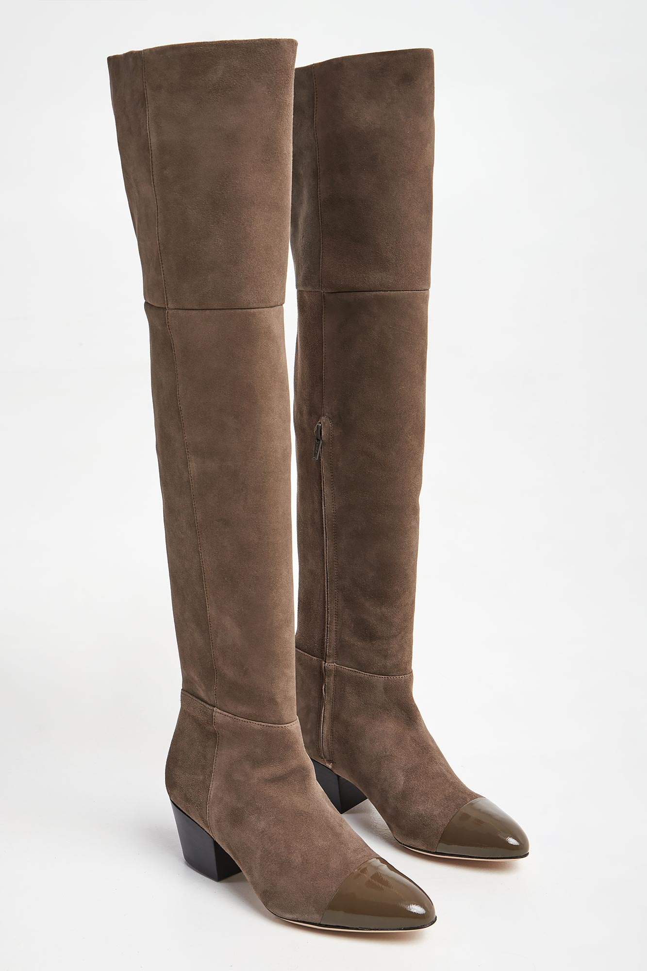 Kozaki zamszowe CUSTOMMADE Beżowy