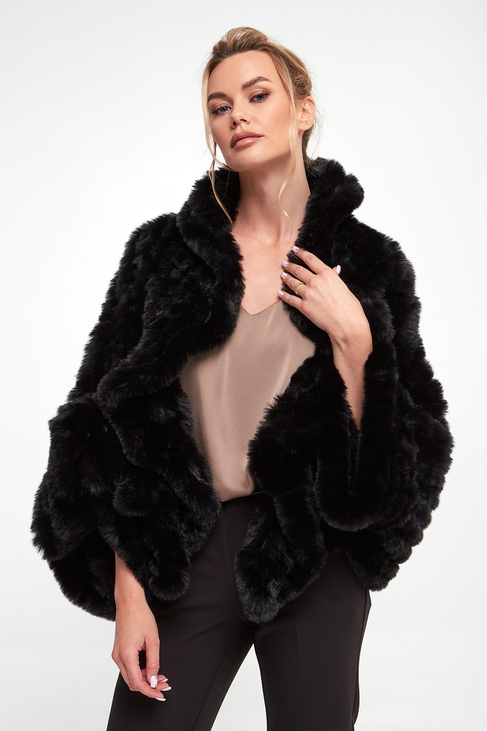 Ponczo damskie futrzane JOSEPH RIBKOFF