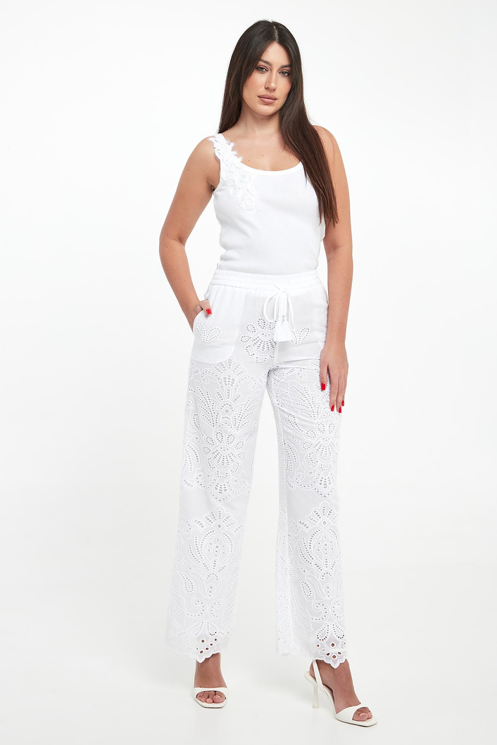 Top damski z haftem ERMANNO FIRENZE