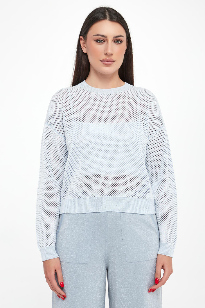 Sweter damski ażurowy z cekinami PESERICO